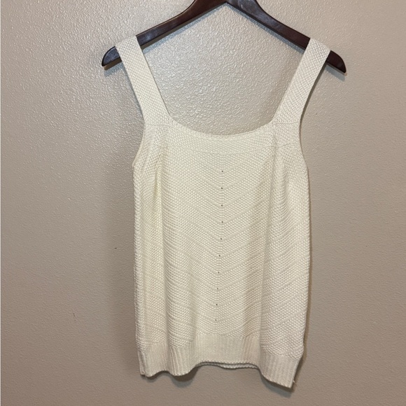 FRNCH Tops - FRNCH Cream Textured Tank Top